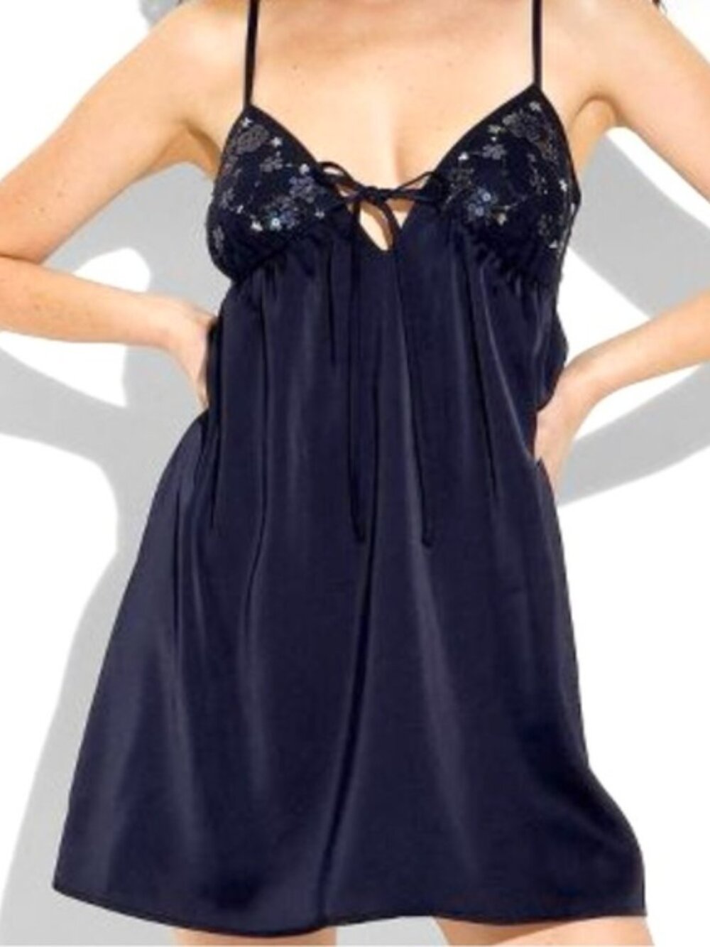 Bundle to Save Money! Sexy Navy Blue Sequin Lace Babydoll Dress